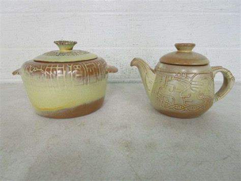 Frankoma Tea Pot And Bean Pot Oberman Auctions