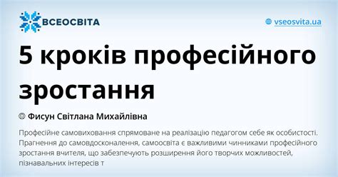 5 кроків професійного зростання | Стаття. Різне