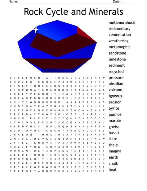 The Rock Cycle Word Search Wordmint