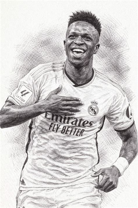 Desenho Do Vinicius Junior - Vinicius Jr desenho realista – Artofit