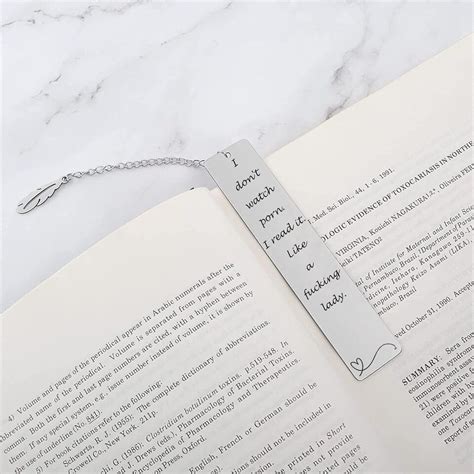 Metal Bookmark Gift Engraved I Don T Watch Porn I Read It Like A Fucking Lady EBay