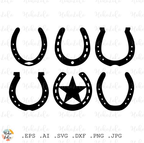 Horseshoe Svg Silhouette Template Cricut Files Stencil Png Artofit