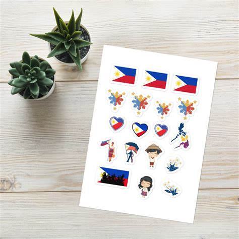 Filipino Sticker Sheet/ Philippine Flag Sticker/ Philippine Star ...