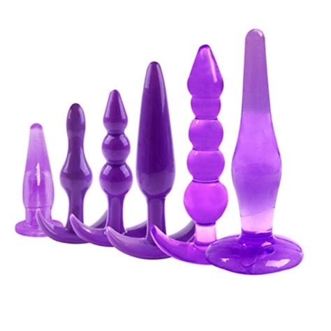 Purple Piece Anal Toy Set Butt Plug Beads Silicone Assorted Shapes Sizes Walmart