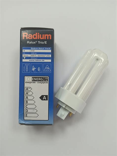 Radium Lampe Fluorescente Compacte Raluxtrio E Rx T E W Gx Q