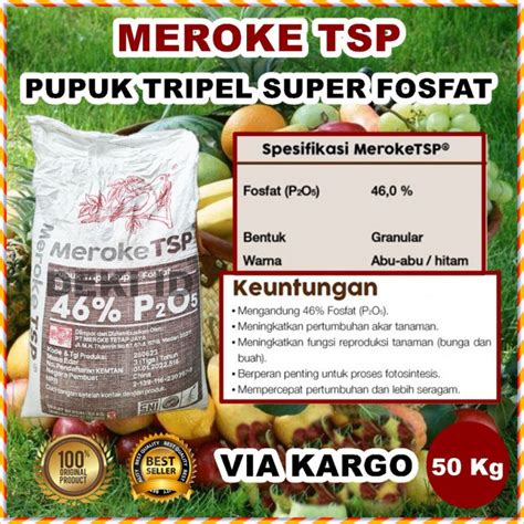 Tsp Meroke 46 50 Kg Via Kargo Kemasan Pabrik Pupuk Triple Super Fosfat