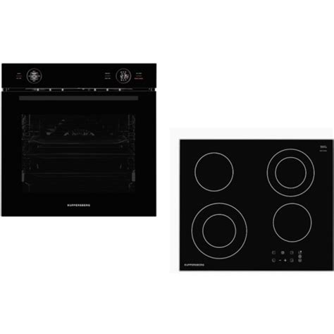 Встраиваемый комплект Kuppersberg духовой шкаф HT 612 Black+ Варочная ...