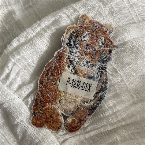 Tiger Iron On Patch Photo Of Size Comparison Depop