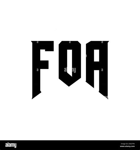 Foa Letter Logo Design For Technology Company Foa Logo Design Black