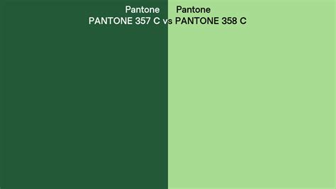 Pantone 357 C Vs Pantone 358 C Side By Side Comparison