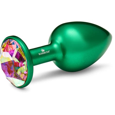 Plug Anal MEDIUM ALU GREEN CRISTAL Gamme Originale Alu Taille M Cristal
