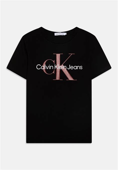 Calvin Klein Jeans Monogram Unisex Printtipaita Black Musta