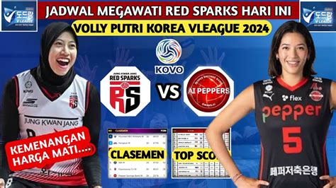 LIVE HARI INI JADWAL MEGAWATI RED SPARKS VS AI PEPPER LIGA VOLLY KOREA