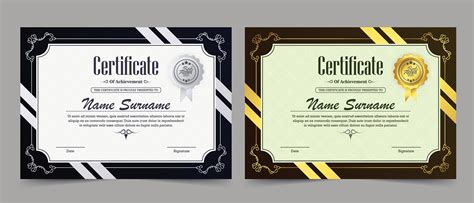 Classic silver and gold certificate set 1309250 Vector Art at Vecteezy