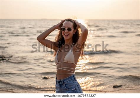 Beautiful Sexy Latin American Woman Bikini Stock Photo Shutterstock