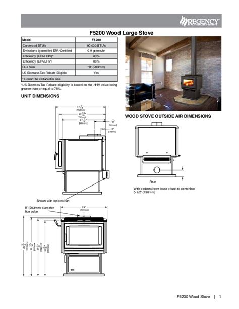 Regency Pro Series F5200 Wood Stove Hearth Appliances