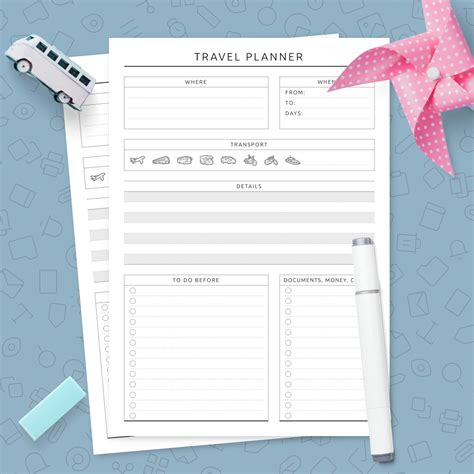 Travel Planner Template Original Style Template Printable Pdf