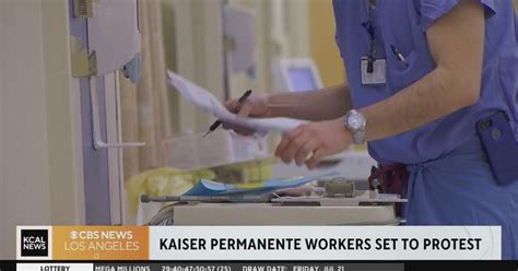 Kaiser Permanente workers set to protest - CBS Los Angeles