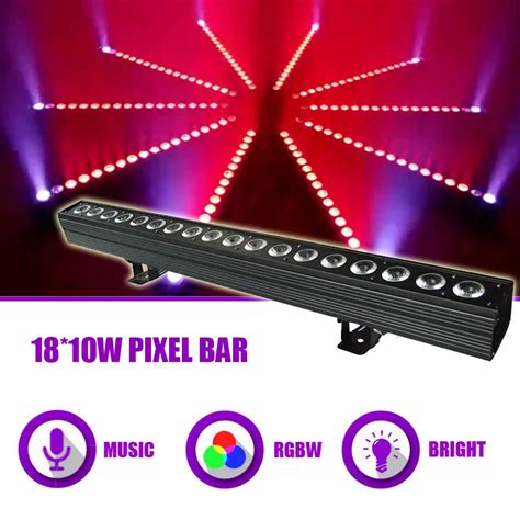 SUNART barre de pixels LED 18x10W RGBW 4 en 1 effet d éclairage de