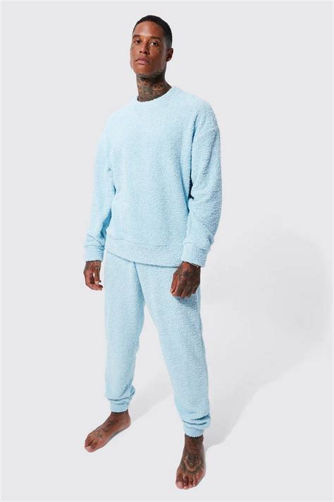 Borg Oversized Loungewear Set Boohoo Uk