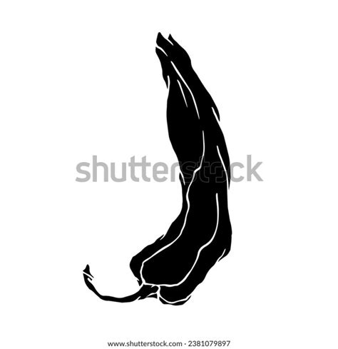 Silhouette Hot Chili Pepper Pod Vector Stock Vector Royalty Free 2381079897 Shutterstock