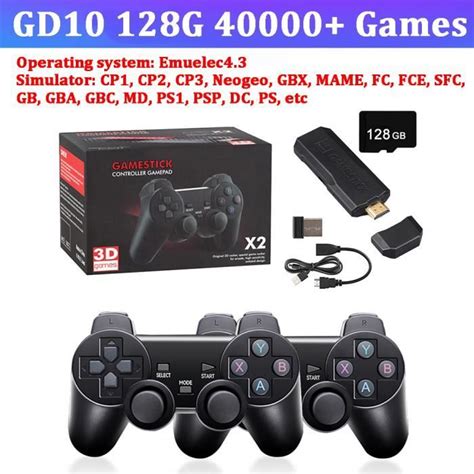 Jeu Gd G Game Stick Console De Jeu Vid O R Tro K Manettes