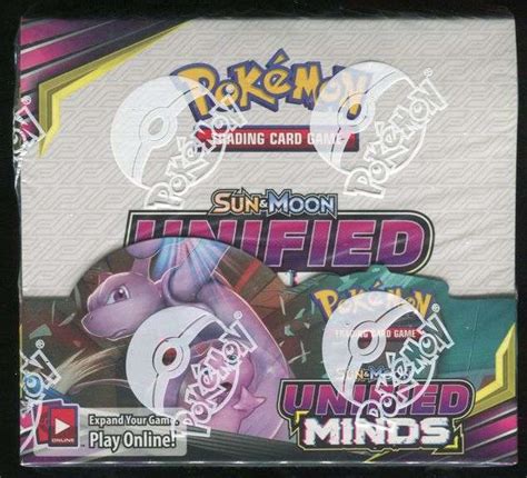 Pokemon Tcg Unified Minds Sun And Moon Booster Box Sealed 36 Packs Mantle Auctioneer