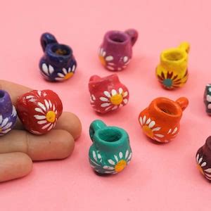 Miniature Mexican Cup Individual Ceramic Jarro Jar Clay Etsy