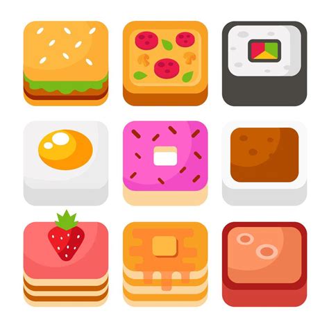 Food App Icon Vector 184288 Vector Art at Vecteezy