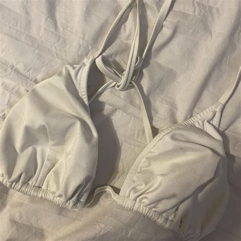 Venus White Bikini Top Dd No Cups Depop