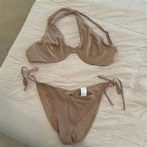 Abercrombie Fitch Gold Bikini Set Gem