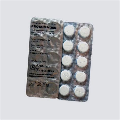 Prosoma Mg Tablets At Rs Pack Carisoprodol Tablets In Nagpur