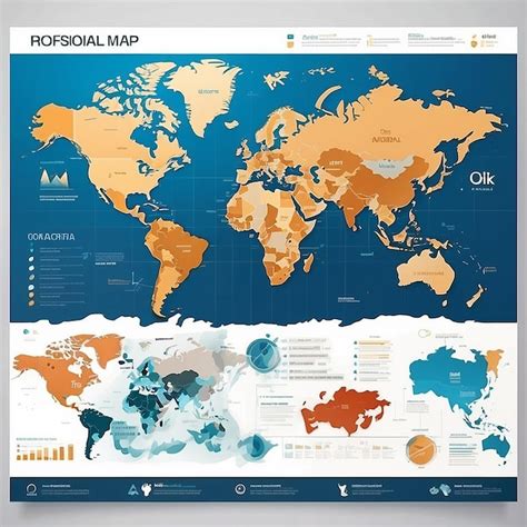 Профессиональная инфографика карты мира | Премиум AI-сгенерированное ...
