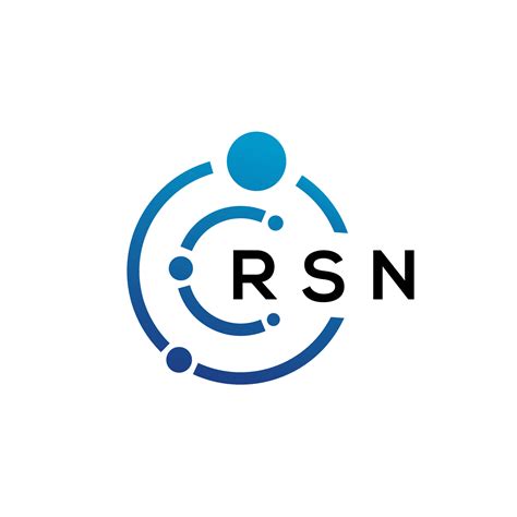 rsn letter technology logo design  white background rsn creative