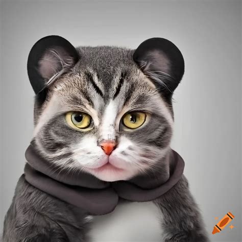Cat wearing panda costume on Craiyon
