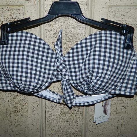 Jessica Simpson Swim Jessica Simpson Gingham Swim Bikini Top L Gg29 Poshmark