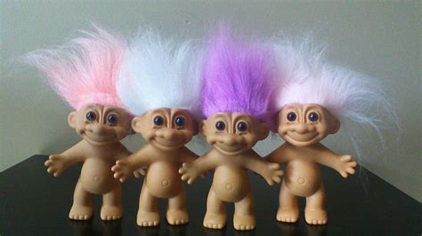 Vintage Russ Troll Dolls BEST SELLER Naked Trolls Yellow Orange