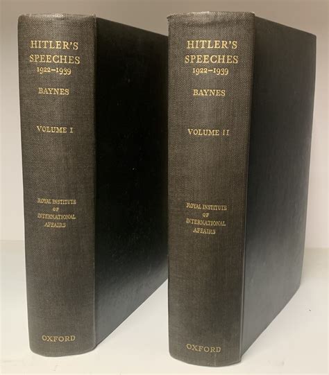 The Speeches Of Adolf Hitler April 1922 August 1939