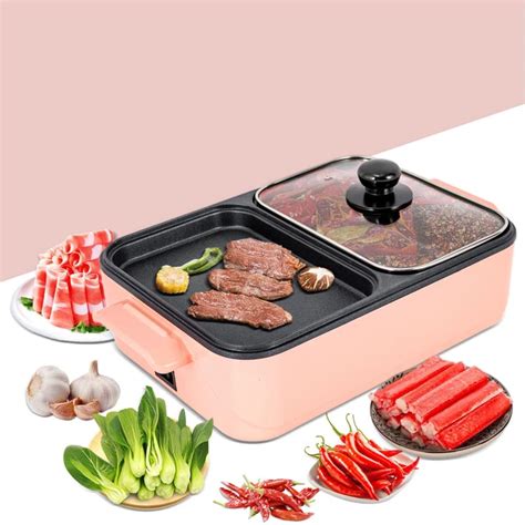 New In Electric Hot Pot Hotpot Bbq Grill Oven Non Stic Smokeless Barbecue Pan Picclick Au