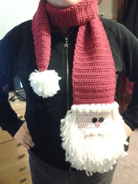 Crochet Santa Scarf Pattern Np