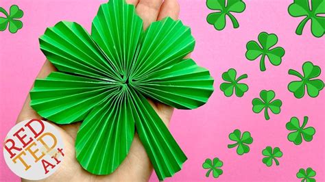 Paper Fan Shamrock Decoration Diy Paper Shamrock Room Decor Or Diy