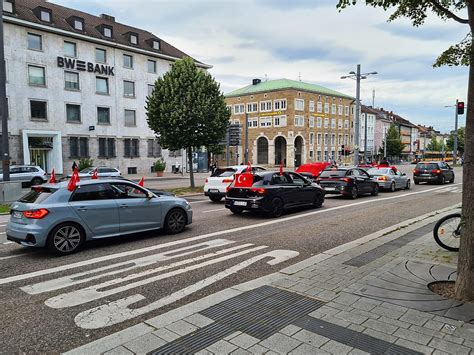 Türkei Fans in Heilbronn feiern Sieg gegen Georgien Bilder vom