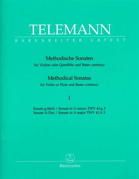 Methodische Sonaten Von Georg Philipp Telemann Im Stretta Noten