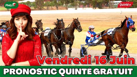 Pronostic Quinté Vendredi 16 06 2023 R1C4 Vincennes YouTube