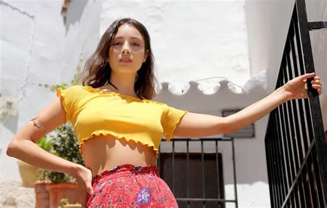 Wallpaper Model Brunette Gorgeous Posing Busty Beautiful Face Outside Photoshoot For