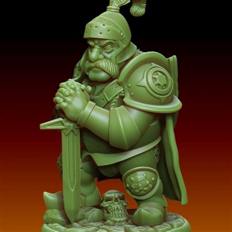 3d Printable Dwarf Hero By Grimskald