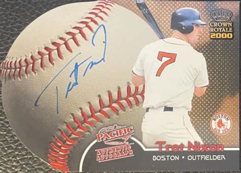 AUTOGRAPHE TROT NIXON 2000 Crown Royale Sweet Spot Signatures #2 Red Sox EUR 11,20 - PicClick FR