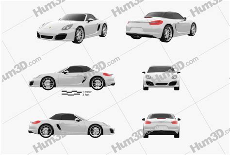 Porsche Boxster 981 2015 Blueprint Template