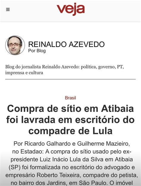 Gogoulart R On Twitter Rt Philliphonorato Reinaldo Azevedo Em