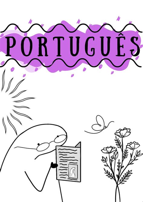 Capa De Caderno De Português Para Imprimir - 7